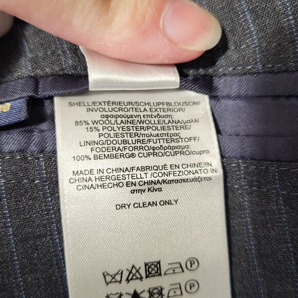 Brooks Brothers Cool Fitzgerald Blazer Size 46R Gray Pinstripe Wool Full Canvas - Picture 5 of 8